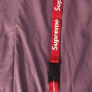 Red supreme lanyard